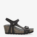 Varel sandalias de piel con forro interior de piel. negro
