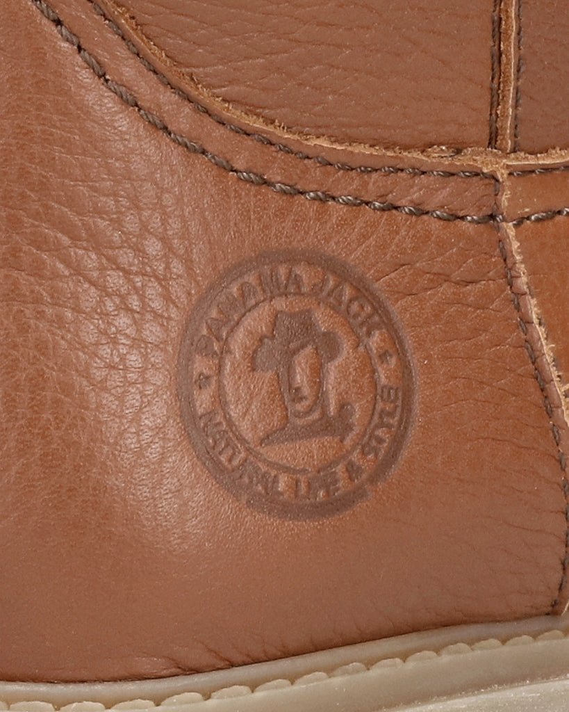 Bambina Igloo botas de piel con forro interior de pelo natural. cuero