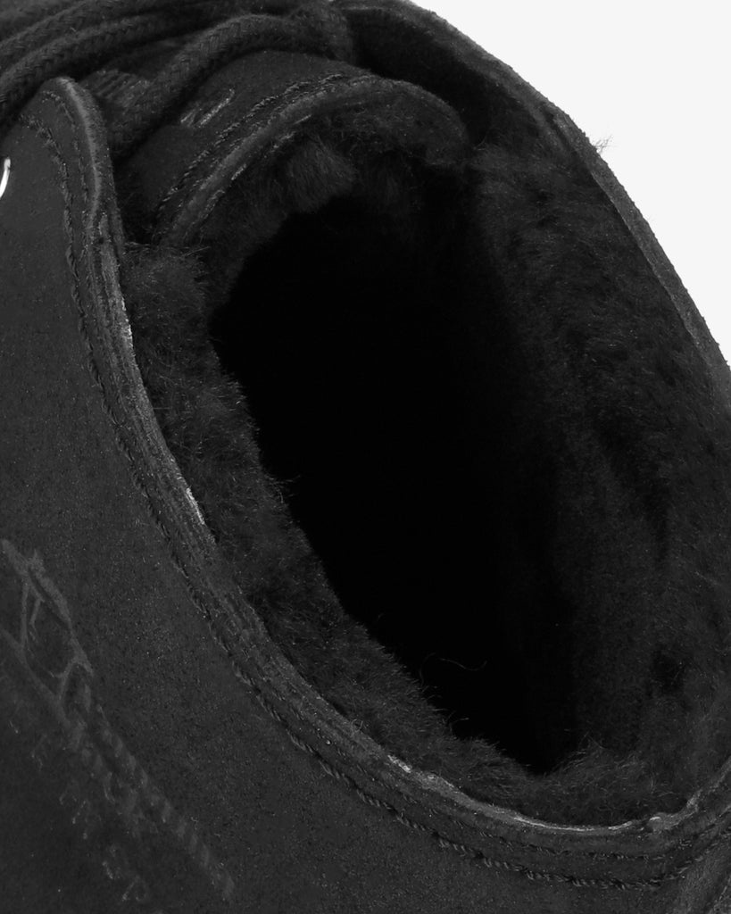 Bota Panama Igloo botines de piel con forro interior de pelo natural. negro