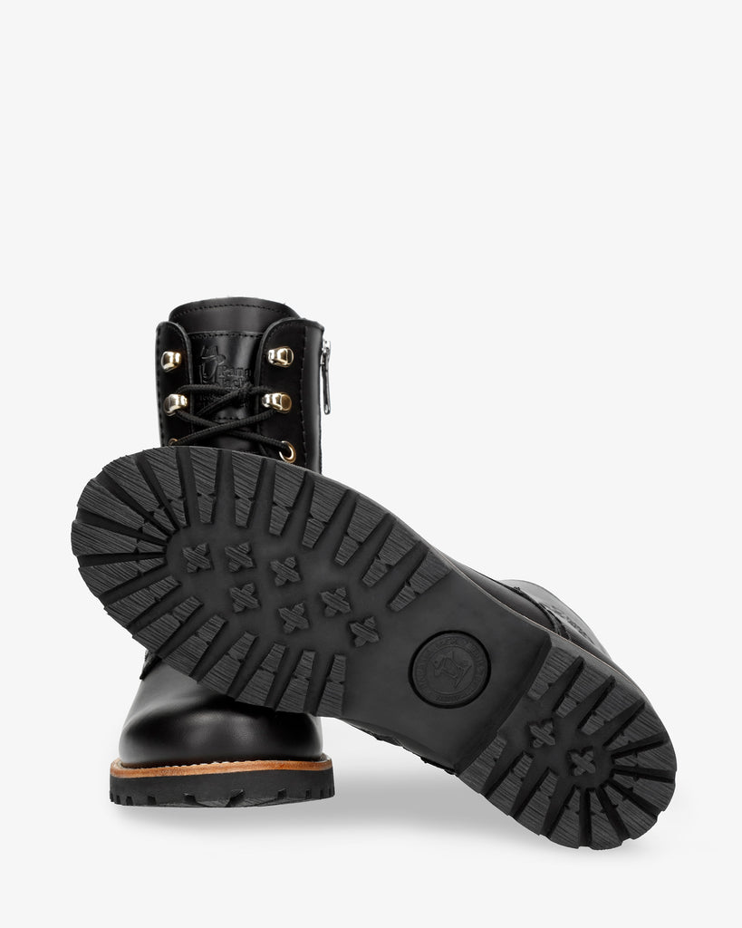 Fara Trav botas de piel con forro interior de pelo. negro