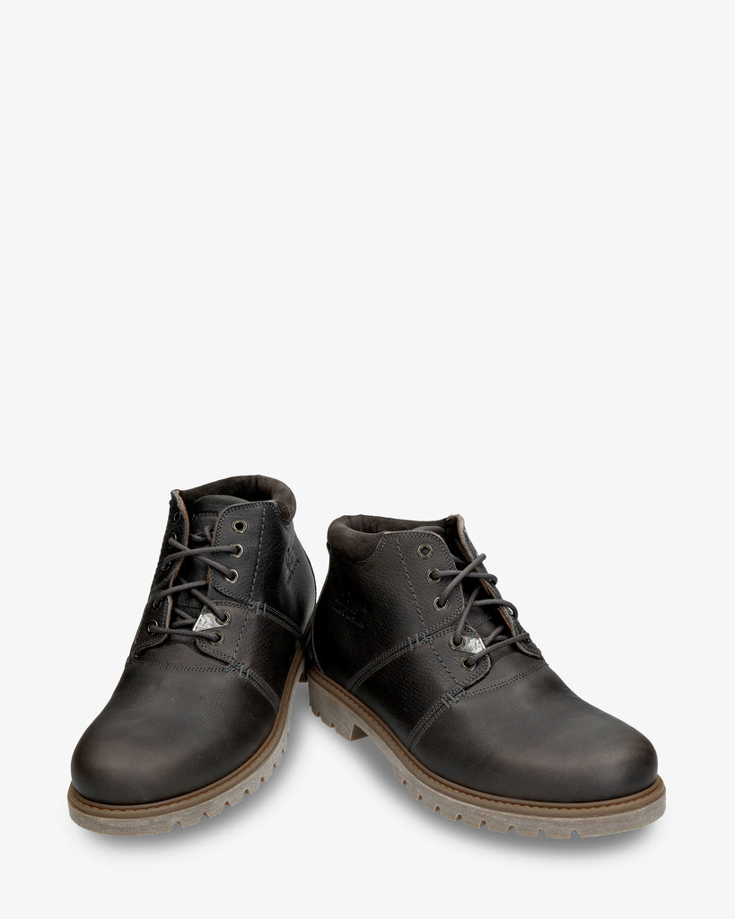 Fargo botín de piel con forro interior de piel. gris