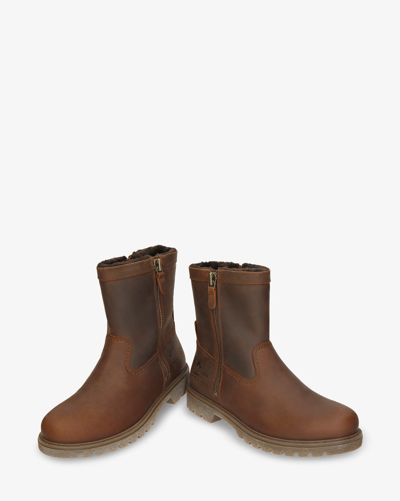 Faruk botas de piel con forro interior de pelo. cuero