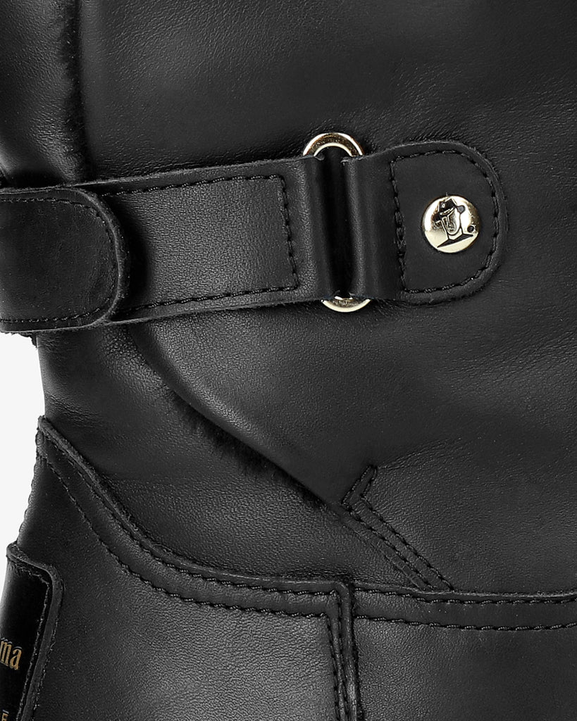 Felia Igloo Trav botas de piel con forro interior de pelo natural. negro