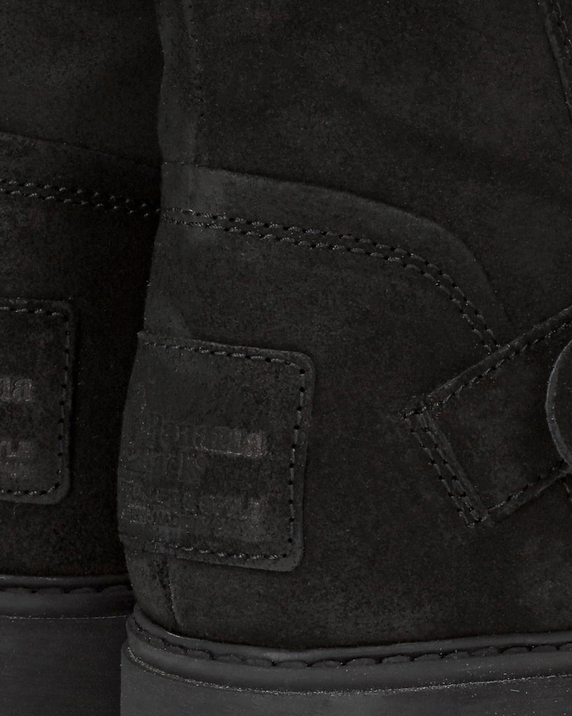 Felina botas de piel con forro interior de piel. negro