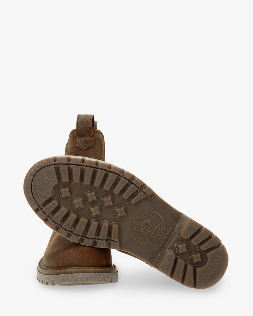 Francesca botas de piel con forro interior de piel. marron