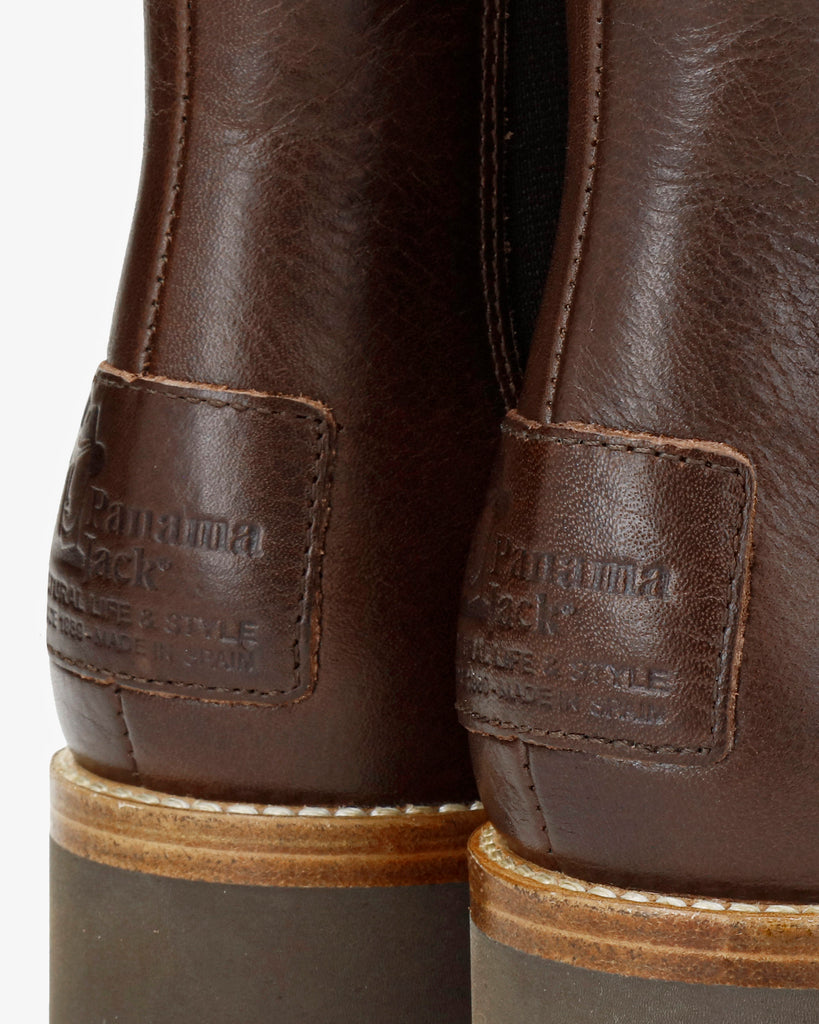 Francesca Igloo botas de piel con forro interior de pelo natural. marron