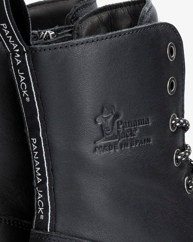 Frisia botas de piel con forro interior de piel. negro