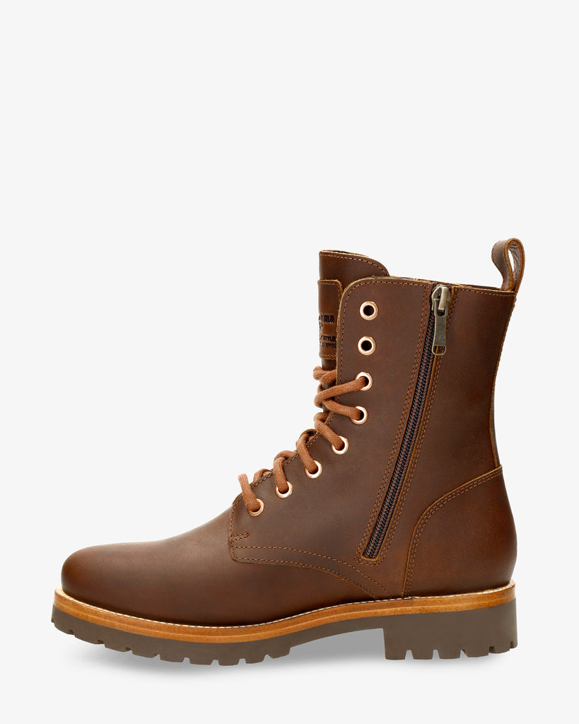 Frisia botas de piel con forro interior de piel. cuero