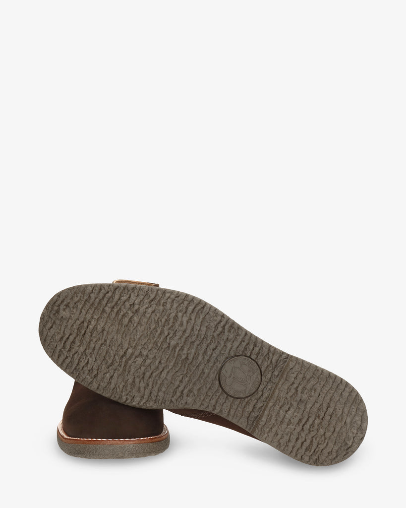 Gael botín de piel con forro interior de piel. marron