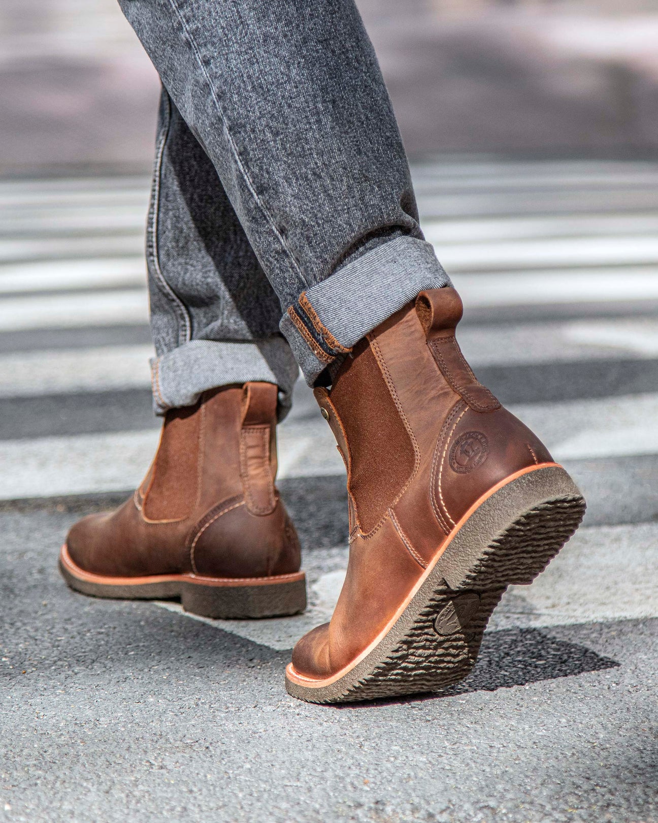 Garnock Igloo botines de piel con forro interior de pelo natural. cuero