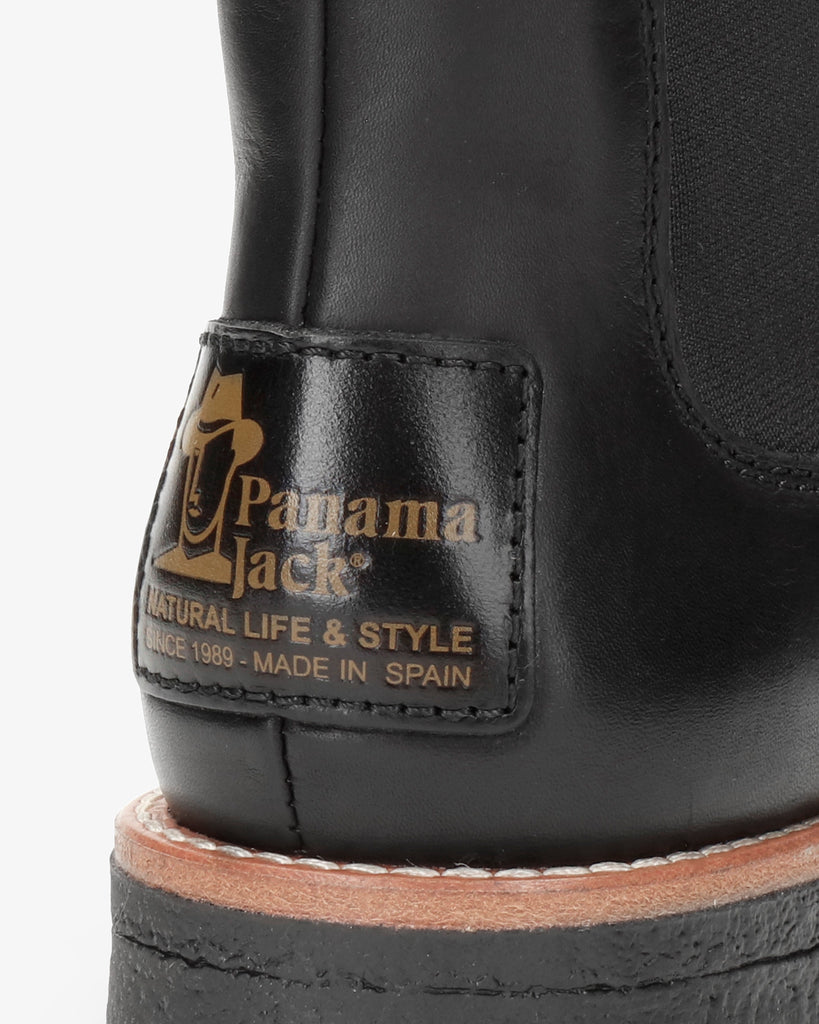 Gillian Igloo Trav botines de piel con forro interior de pelo natural. negro