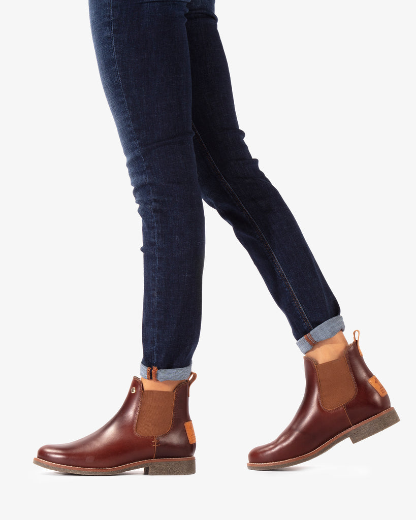 Giordana Igloo Trav botines de piel con forro interior de pelo natural. cuero