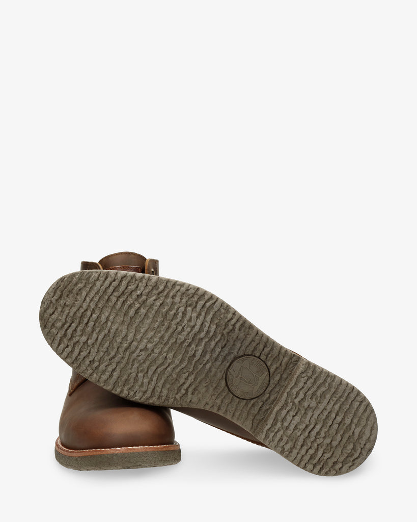 Glasgow Igloo botines de piel con forro interior de pelo natural. cuero