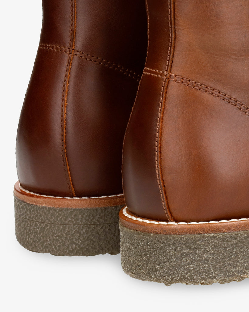 Glasgow Igloo botines de piel con forro interior de pelo natural. cuero