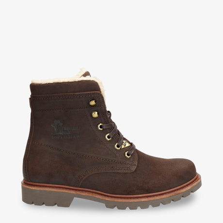 P03 Aviator botas de piel con forro interior de algodón. marron