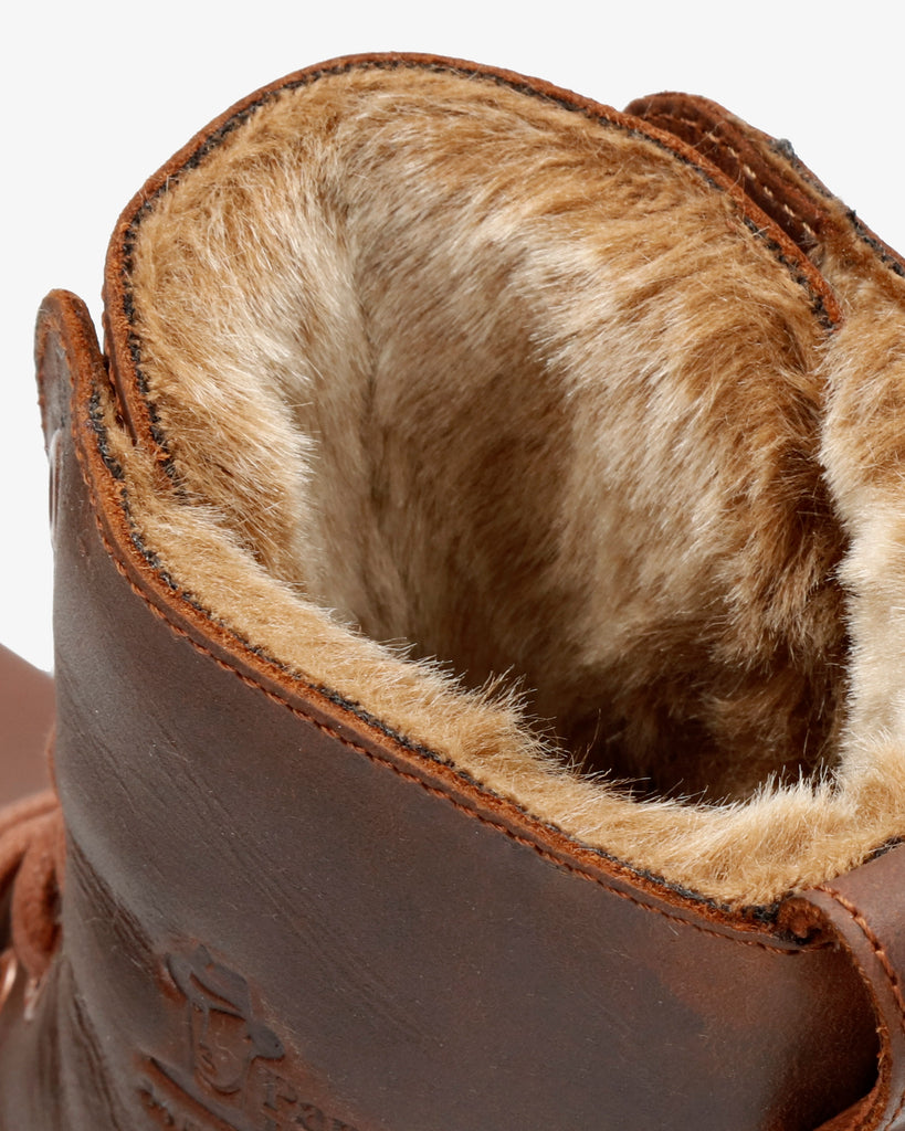 Padma botas de piel con forro interior de pelo. cuero