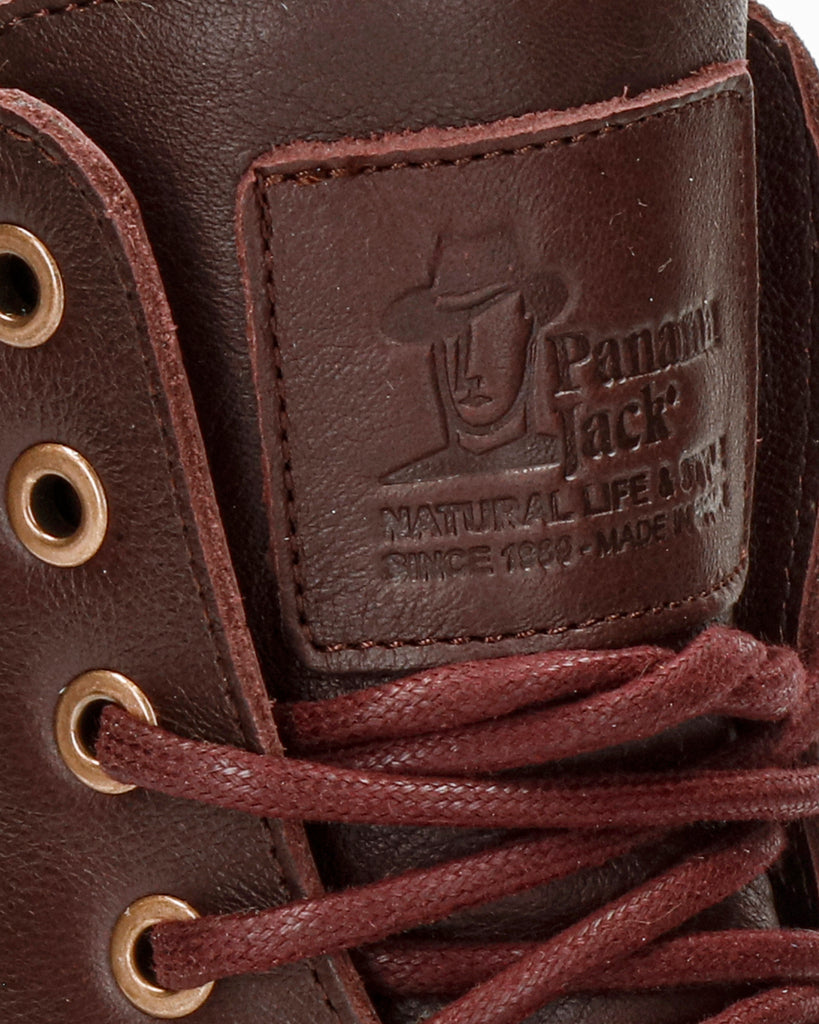 Padma botas de piel con forro interior de pelo. burdeos