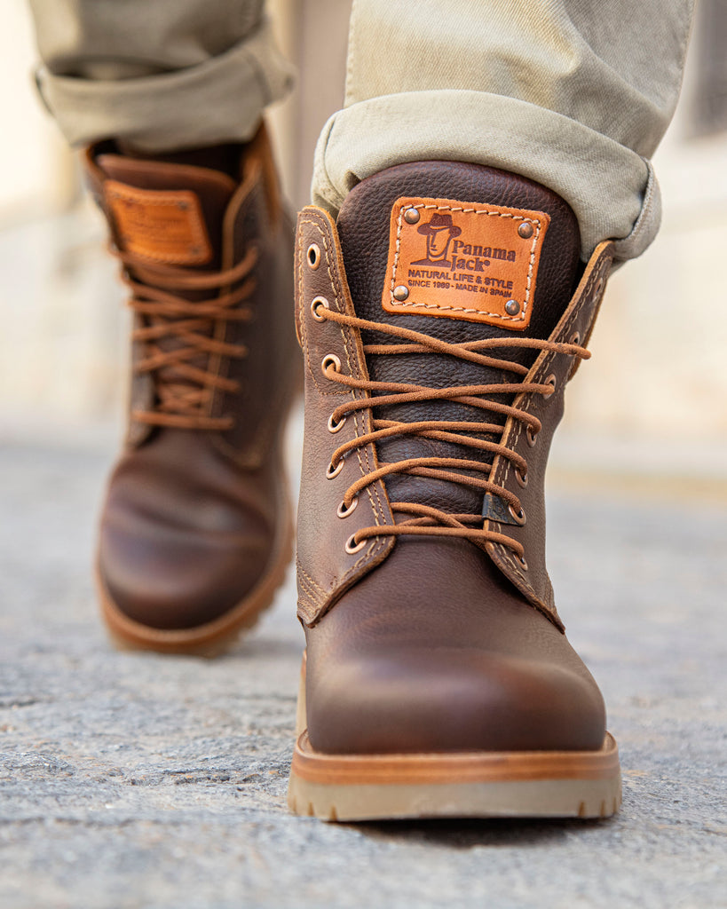 Panama 03 botas de piel con forro interior de piel. cuero