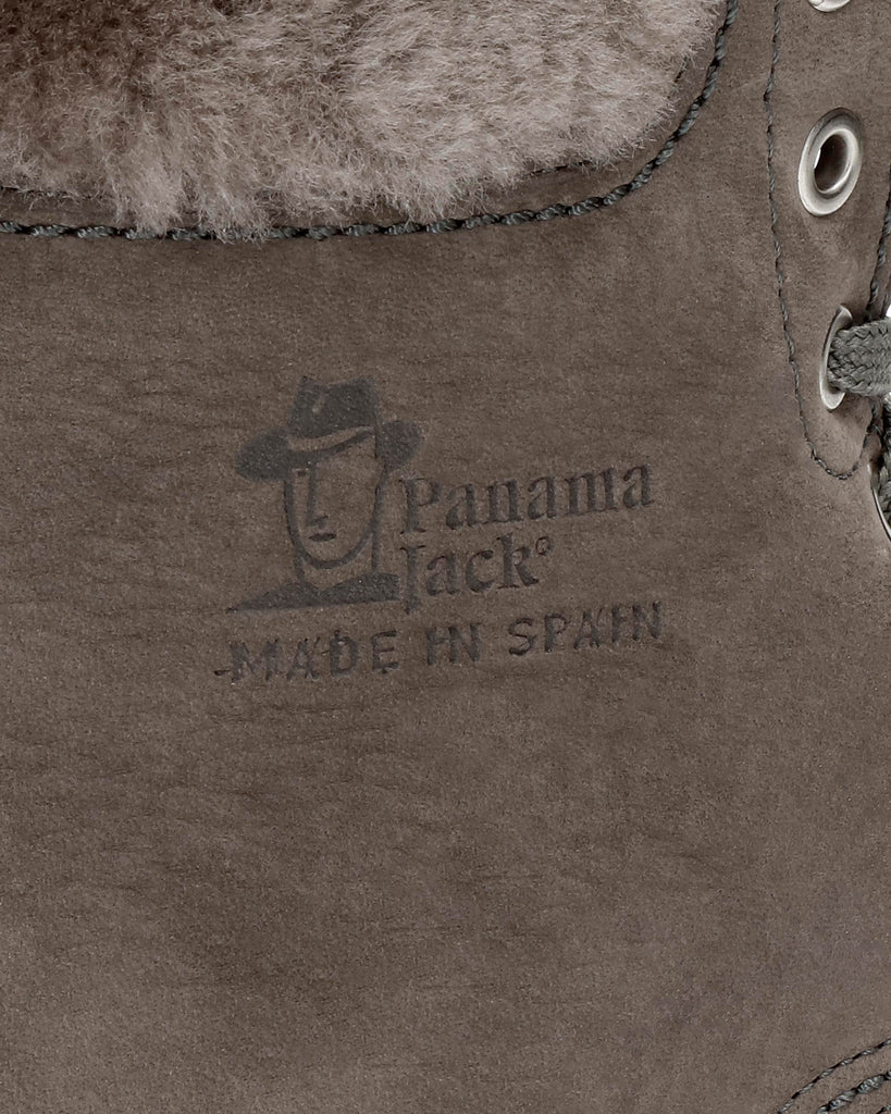 Panama 03 Igloo botas de piel con forro interior de pelo natural. gris