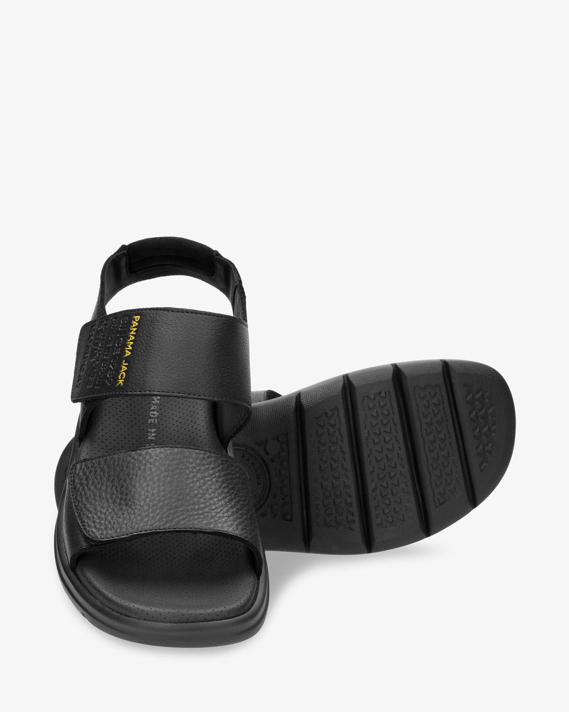 Rusell sandalias de piel con forro interior de piel. negro