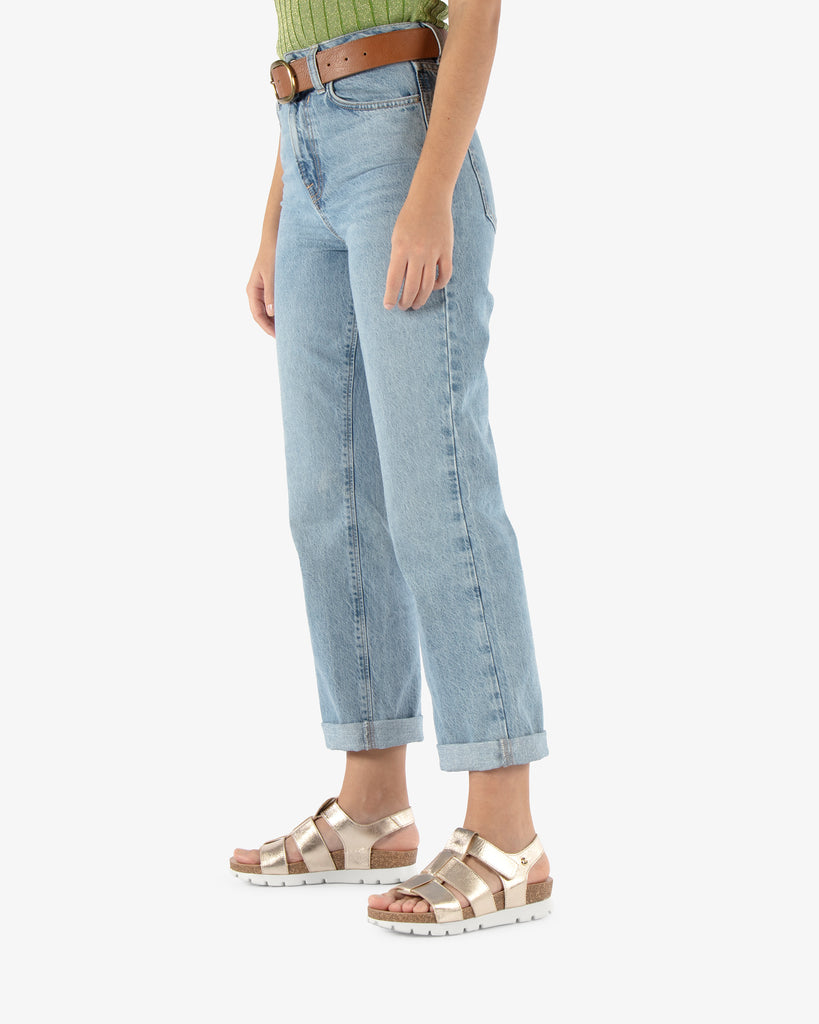 Sammy Shine sandalias de piel con forro interior de piel. oro