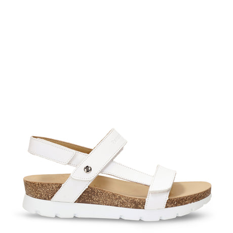 Selma sandalias de piel con forro interior de piel. blanco